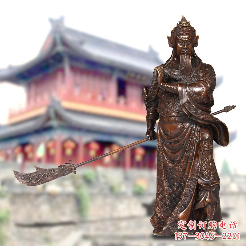 纯铜关公铜像
