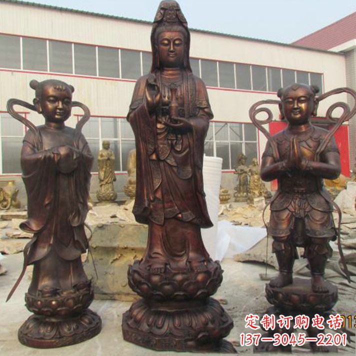 纯铜观音菩萨雕塑