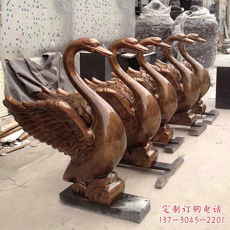 纯铜喷水天鹅雕塑 纯铜喷水天鹅雕塑