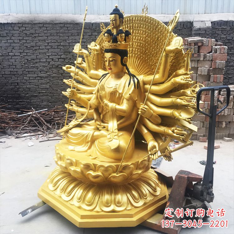 纯铜千手观音雕塑