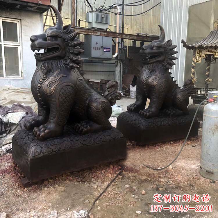 纯铜雕塑 - 纯铜/獬豸/中国/古代/神话传说/动物 纯铜雕塑 - 纯铜/獬豸/中国/古代/神话传说/动物