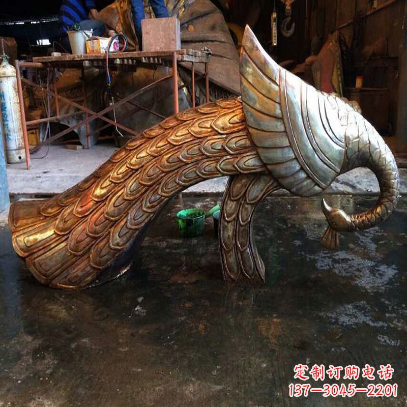 铸造精美孔雀雕塑 铸造精美孔雀雕塑