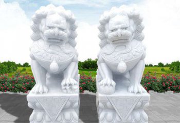 狮子雕塑招财福运的象征