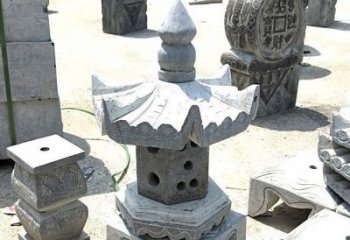 美丽的草坪大理石雕塑石灯