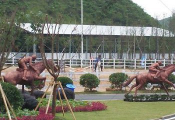 雕塑艺术以马为主题的铜雕摆件
