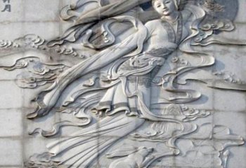 神话人物嫦娥的石雕壁画