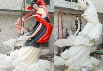 神话中的嫦娥玻璃钢彩绘雕塑