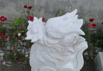 辰龙—汉白玉动物雕塑摆件