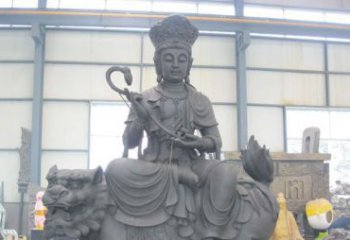 文殊菩萨坐狮子雕塑