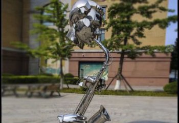 不锈钢萨克斯雕塑——展示音乐家的精神