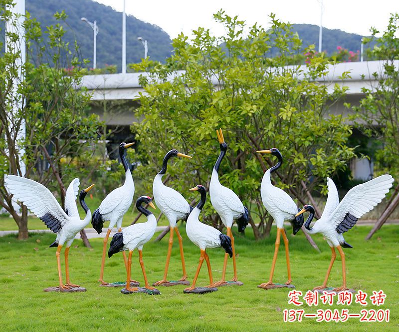 促销仿真仙鹤动物雕塑
