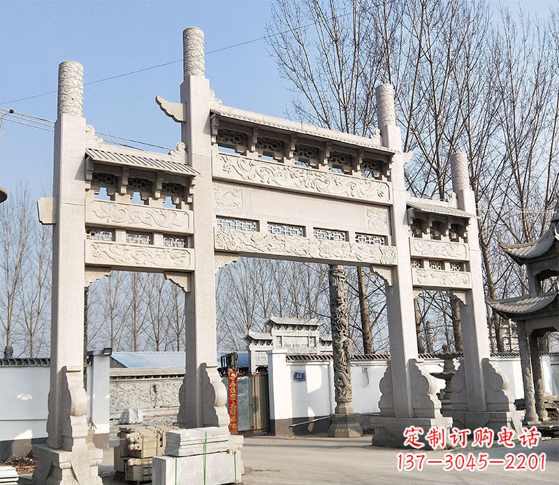 村口的珍贵文化——牌坊雕塑 村口的珍贵文化——牌坊雕塑