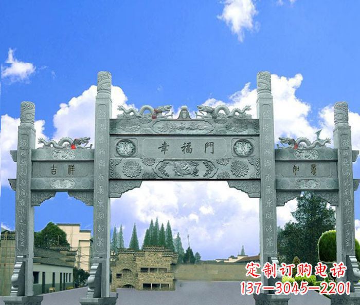 三门雕塑 - 村庄/三门/石雕/牌坊 三门雕塑 - 村庄/三门/石雕/牌坊