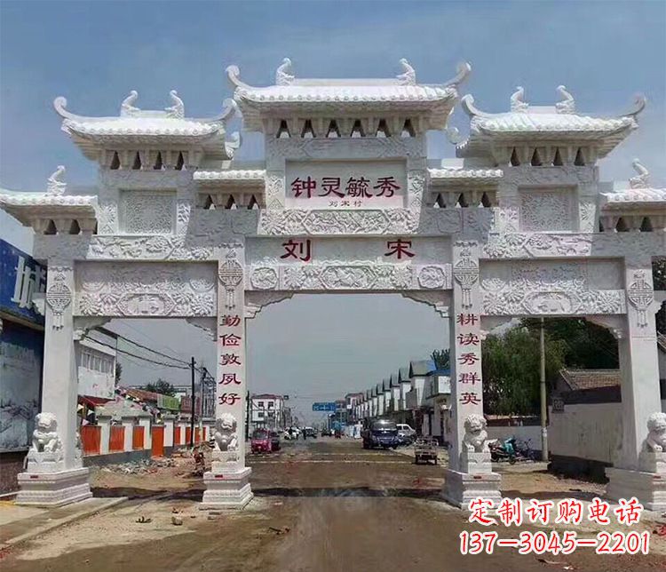 三门雕塑 - 村庄/三门/五楼/牌坊/石雕 三门雕塑 - 村庄/三门/五楼/牌坊/石雕