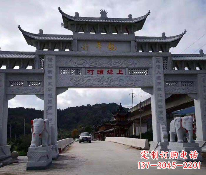 三门雕塑 - 村庄/三门/五楼/石雕/牌坊 三门雕塑 - 村庄/三门/五楼/石雕/牌坊