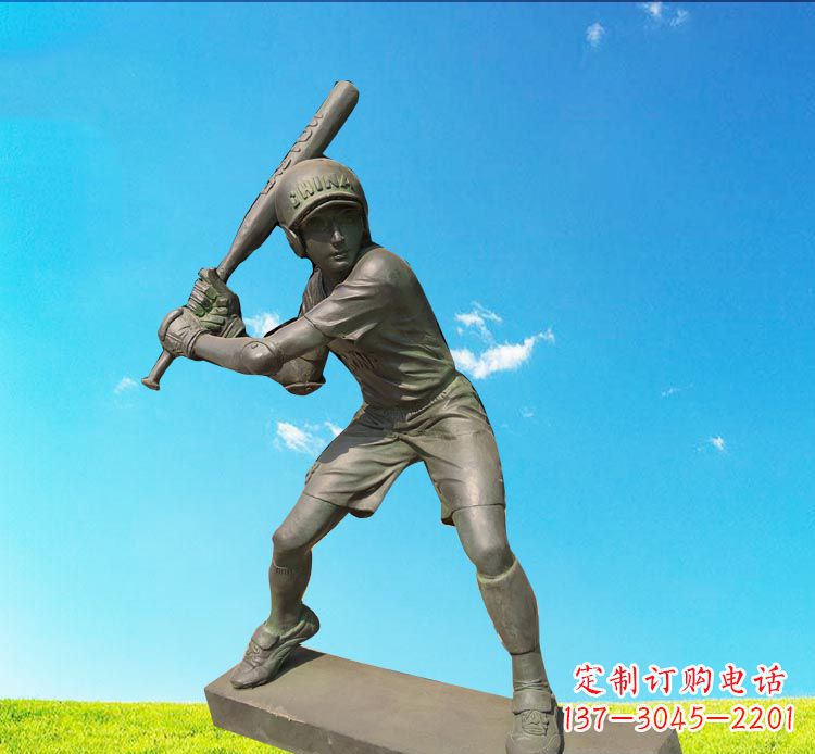 棒球/人物/铜雕-打棒球的人物铜雕 棒球/人物/铜雕-打棒球的人物铜雕