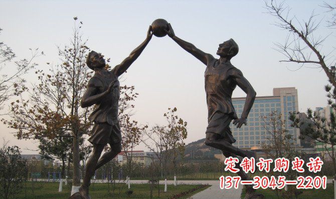打篮球人物铜雕