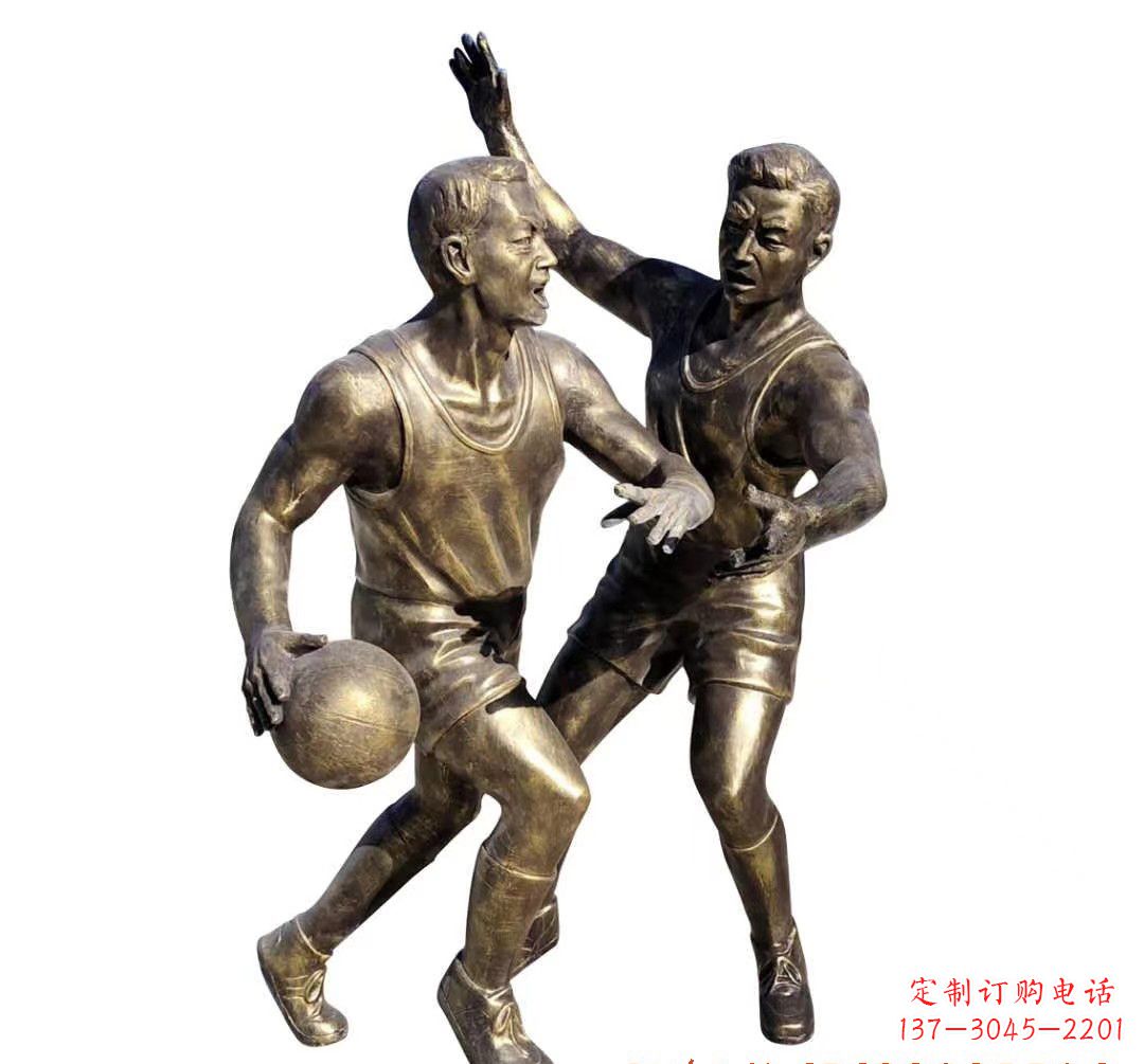 打篮球人物铜雕222