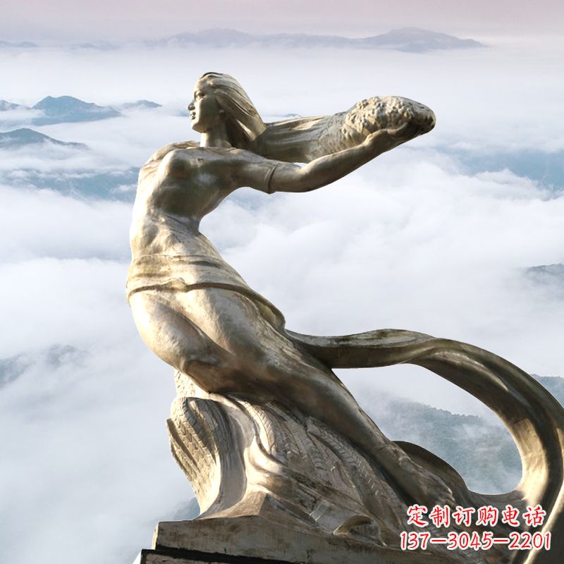 大地之母女娲补天雕塑