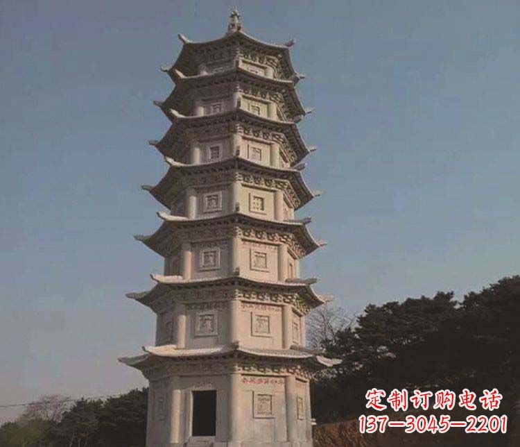 大理石宝塔园林景观石雕
