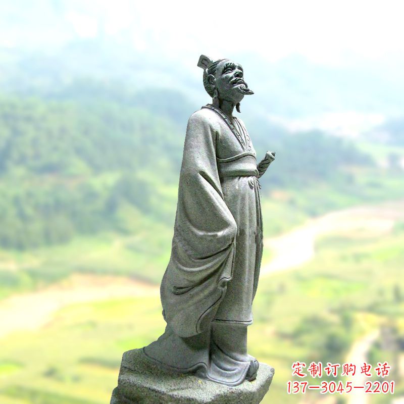 大理石扁鹊雕塑-景区园林历史名人著名医学界雕像