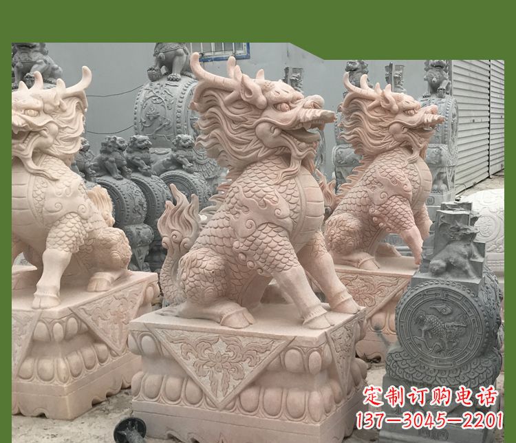 大理石踩球麒麟——传承古代神话的雕塑 大理石踩球麒麟——传承古代神话的雕塑