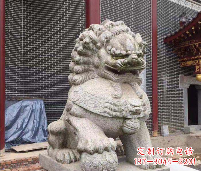 大理石/狮子/石雕-大理石踩球狮子石雕 大理石/狮子/石雕-大理石踩球狮子石雕