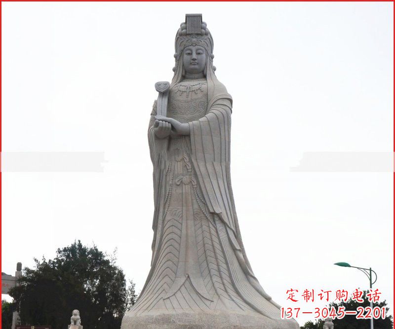 大理石大型妈祖神像雕塑