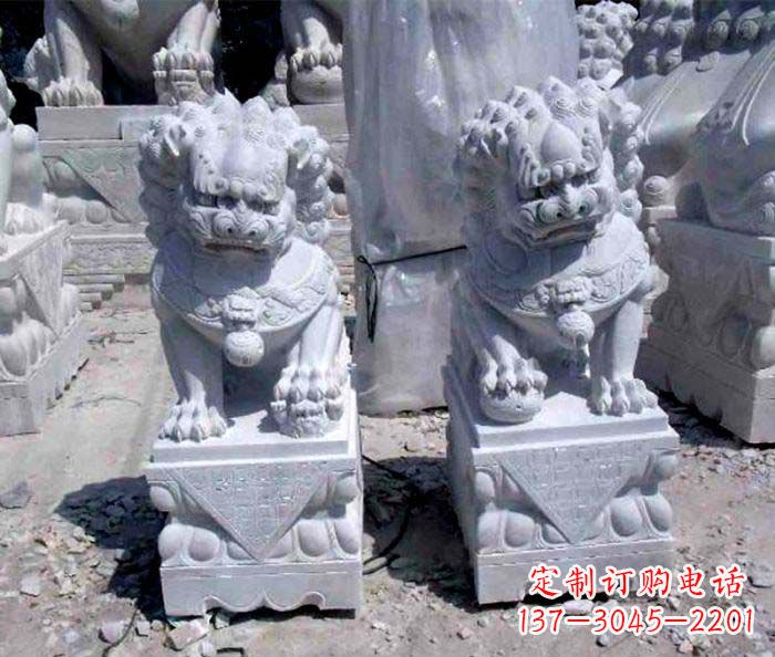 大理石仿古石狮子 (2)