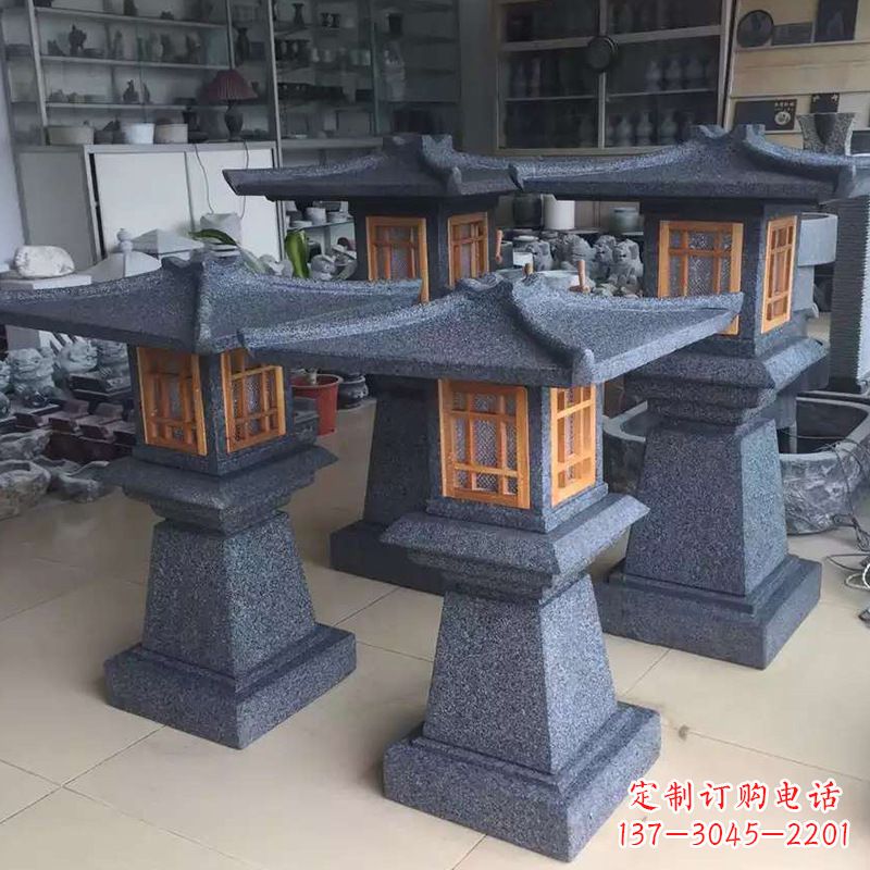 大理石仿汉阙石雕灯笼