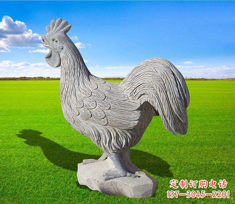 大理石公鸡雕塑精美的艺术瑰宝 大理石公鸡雕塑精美的艺术瑰宝