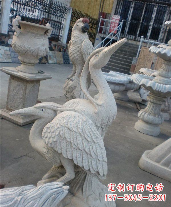 仙鹤雕塑 - 大理石/公园/仙鹤/石雕 仙鹤雕塑 - 大理石/公园/仙鹤/石雕