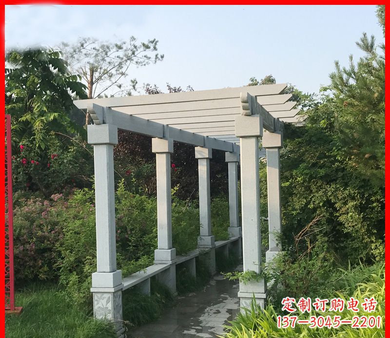 大理石公园走廊石雕