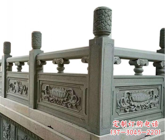 大理石国旗台石雕栏板 (2)