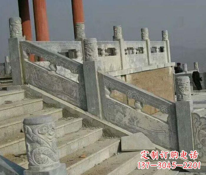 大理石国旗台石雕栏板 (4)