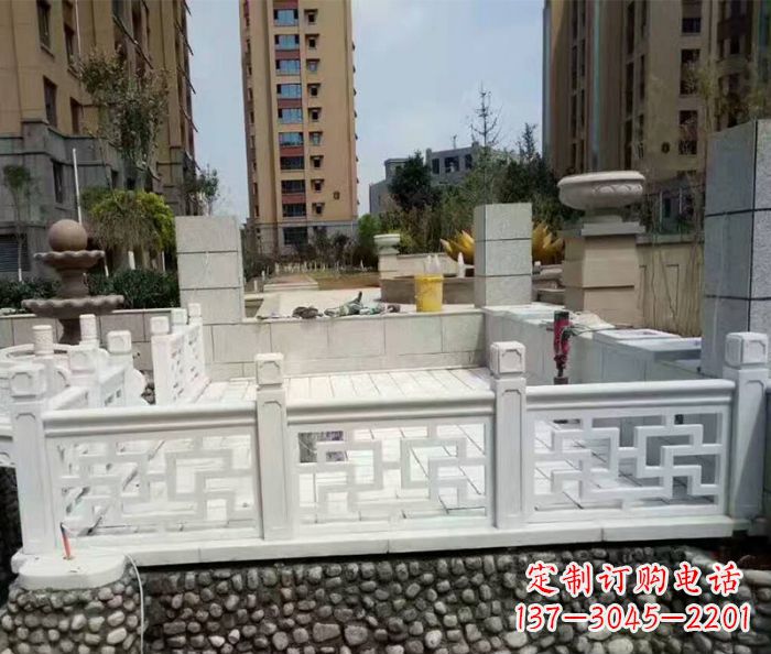 精美大理石国旗台石雕雕塑