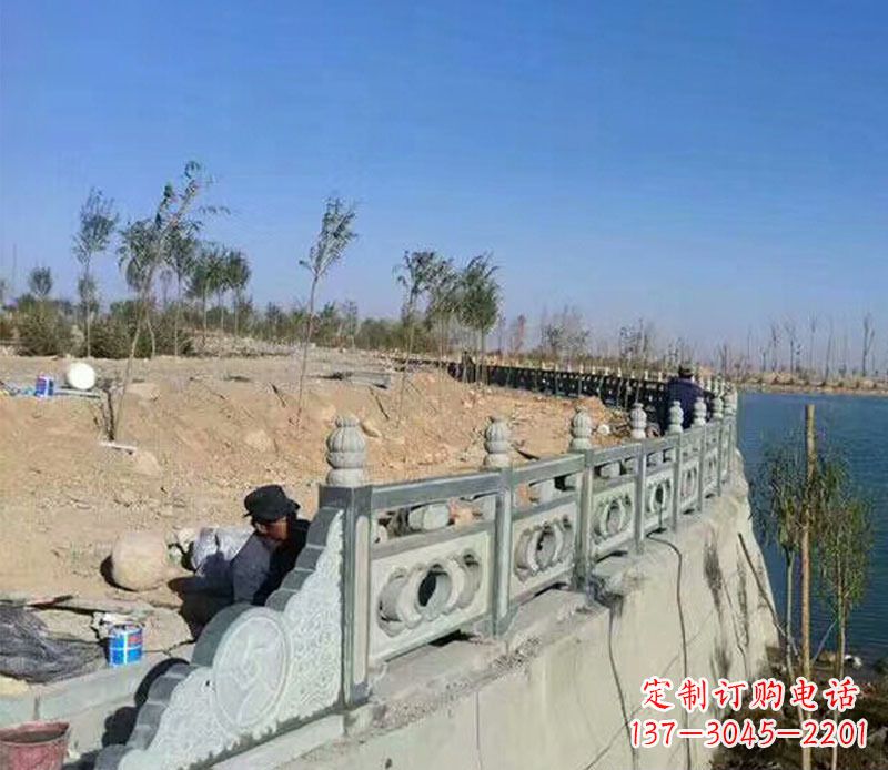 大理石户外石栏板石雕