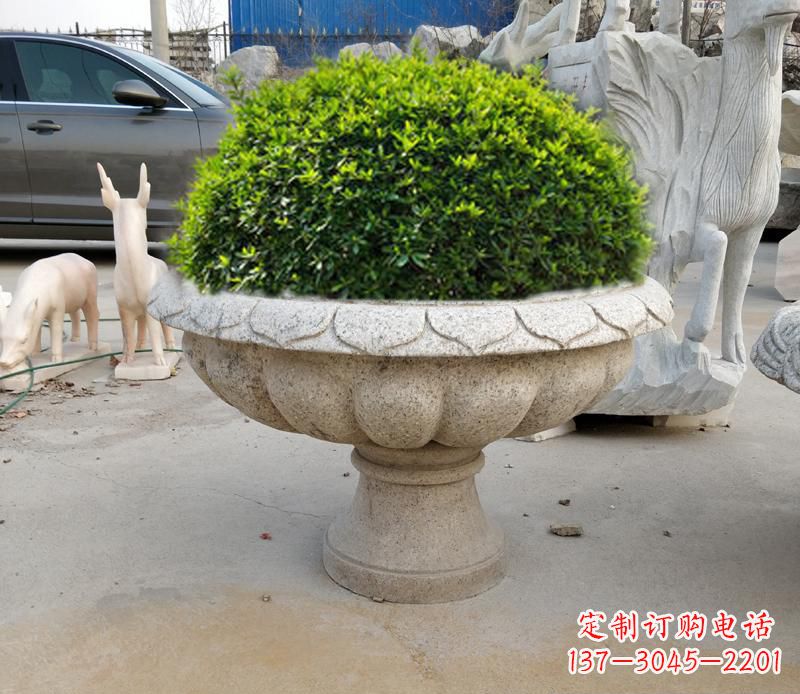 花盆雕塑 - 大理石/花盆 花盆雕塑 - 大理石/花盆