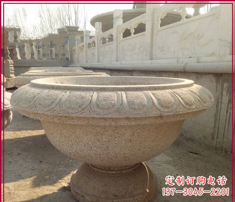 花盆雕塑 - 大理石/花盆/公园/石雕 花盆雕塑 - 大理石/花盆/公园/石雕