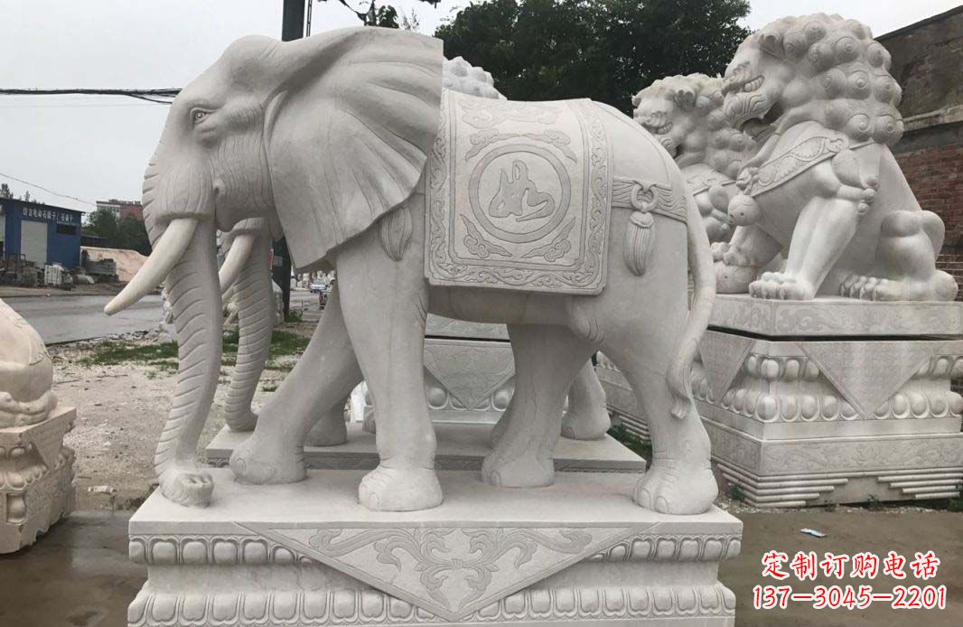 镇宅雕塑 - 大理石/吉祥如意/别墅/门口/镇宅/石雕/大象 镇宅雕塑 - 大理石/吉祥如意/别墅/门口/镇宅/石雕/大象