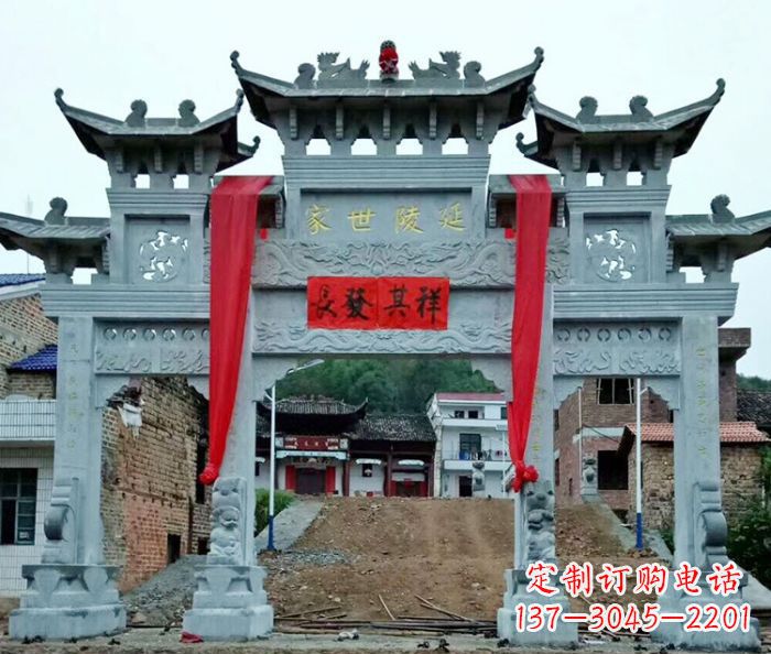 大理石景区石雕牌坊 (4)