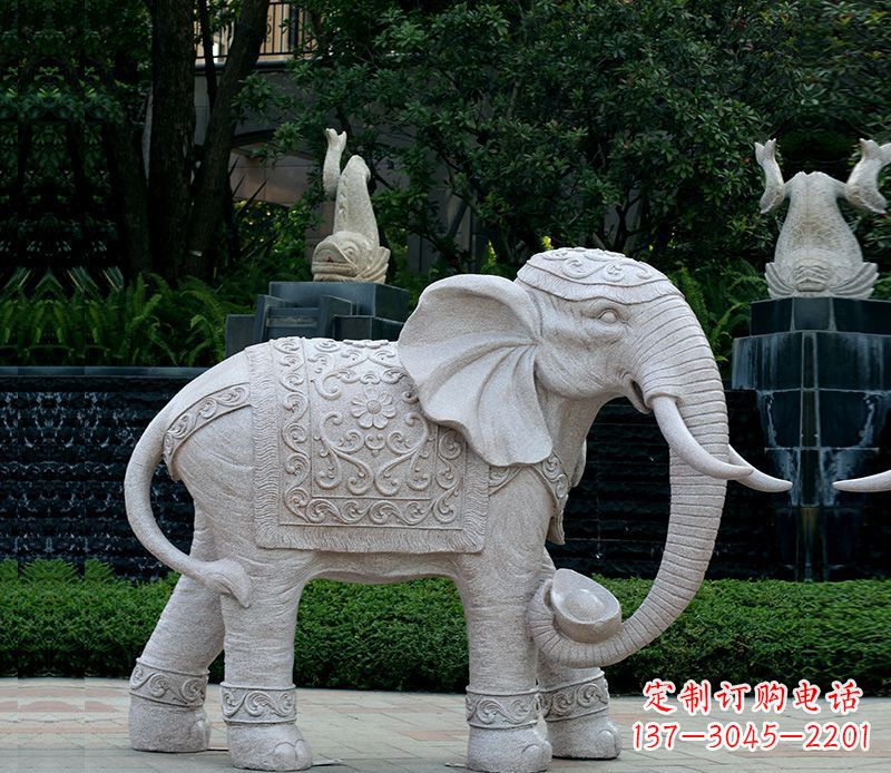 大理石雕塑 - 大理石/动物/大象 大理石雕塑 - 大理石/动物/大象