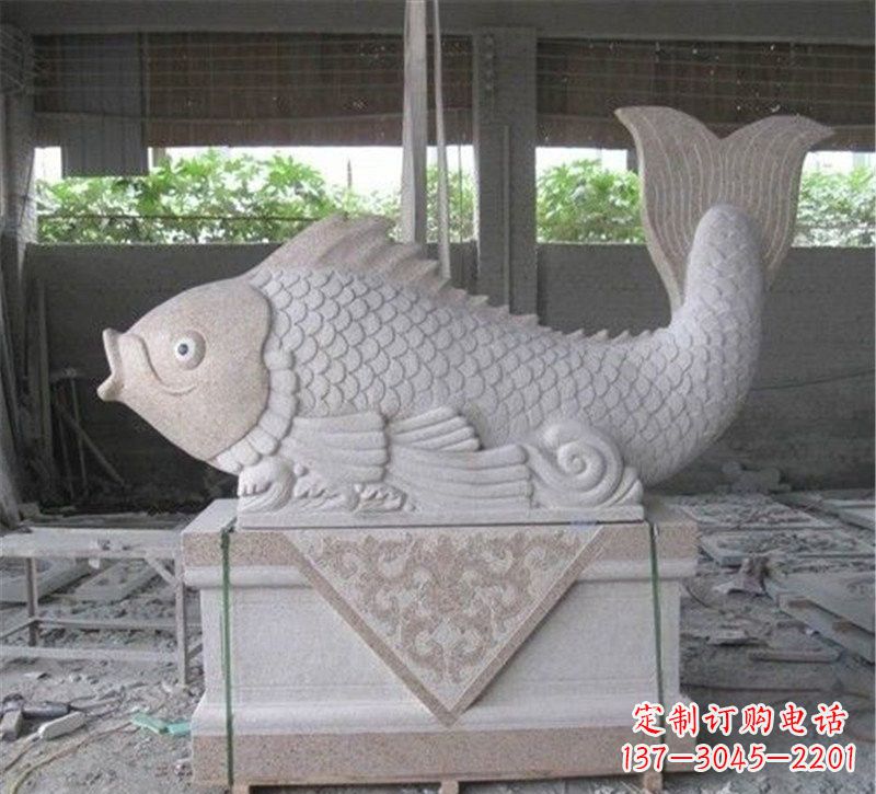 鲤鱼雕塑 - 大理石/鲤鱼 鲤鱼雕塑 - 大理石/鲤鱼