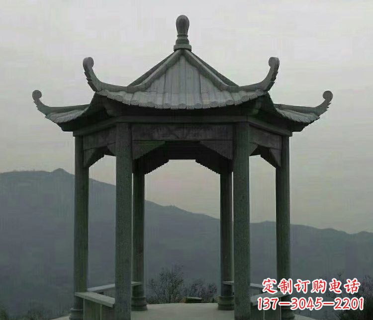 凉亭雕塑 - 大理石/凉亭/景区/六角/石雕 凉亭雕塑 - 大理石/凉亭/景区/六角/石雕