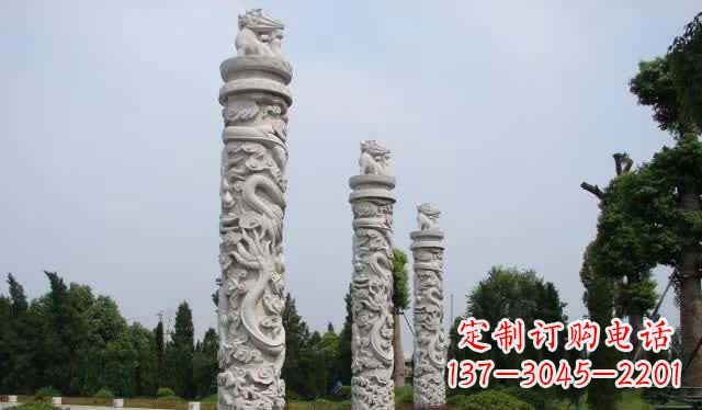 大理石龙柱雕塑1