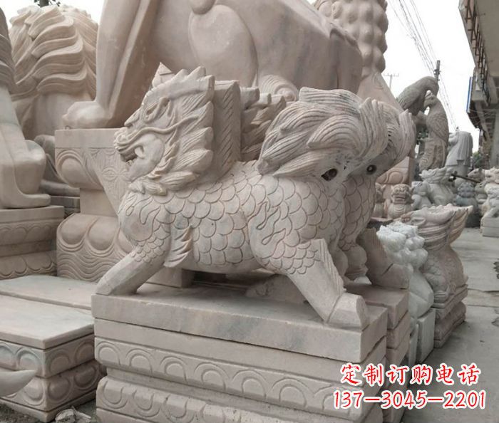 麒麟雕塑 - 大理石/麒麟/古代/石雕 麒麟雕塑 - 大理石/麒麟/古代/石雕