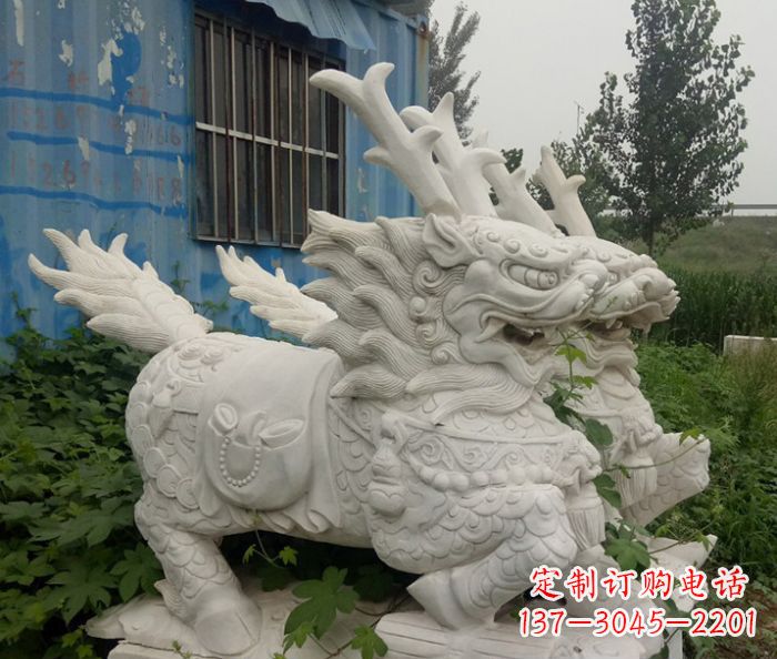 麒麟雕塑 - 大理石/瑞兽/麒麟/石雕 麒麟雕塑 - 大理石/瑞兽/麒麟/石雕