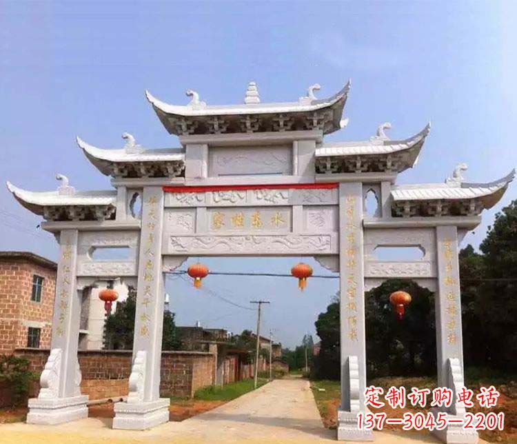 三门雕塑 - 大理石/三门/五楼/牌坊/石雕 三门雕塑 - 大理石/三门/五楼/牌坊/石雕