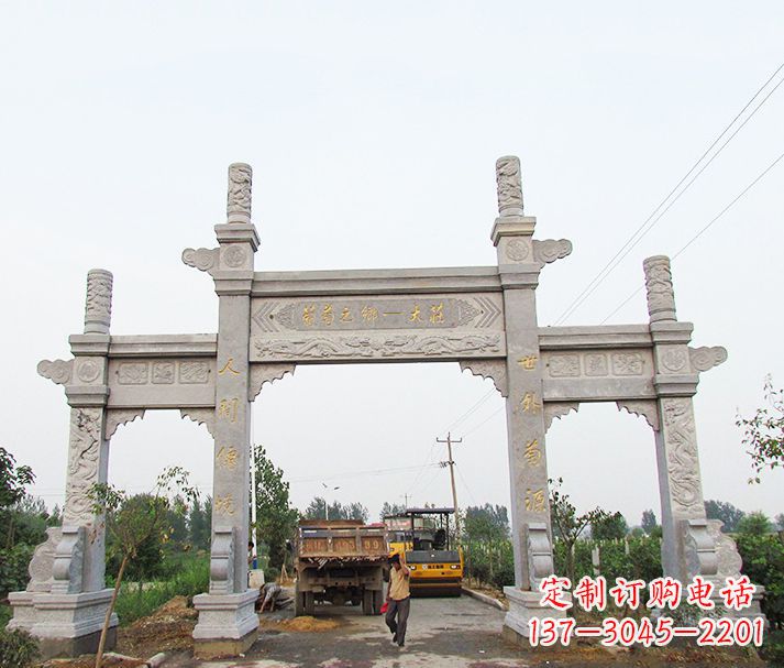 三门雕塑 - 大理石/三门/牌坊/石雕 三门雕塑 - 大理石/三门/牌坊/石雕