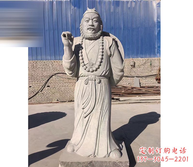 大理石沙僧西游记人物雕塑